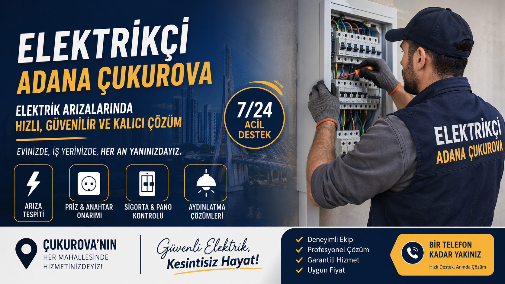 Elektrikçi Adana Çukurova